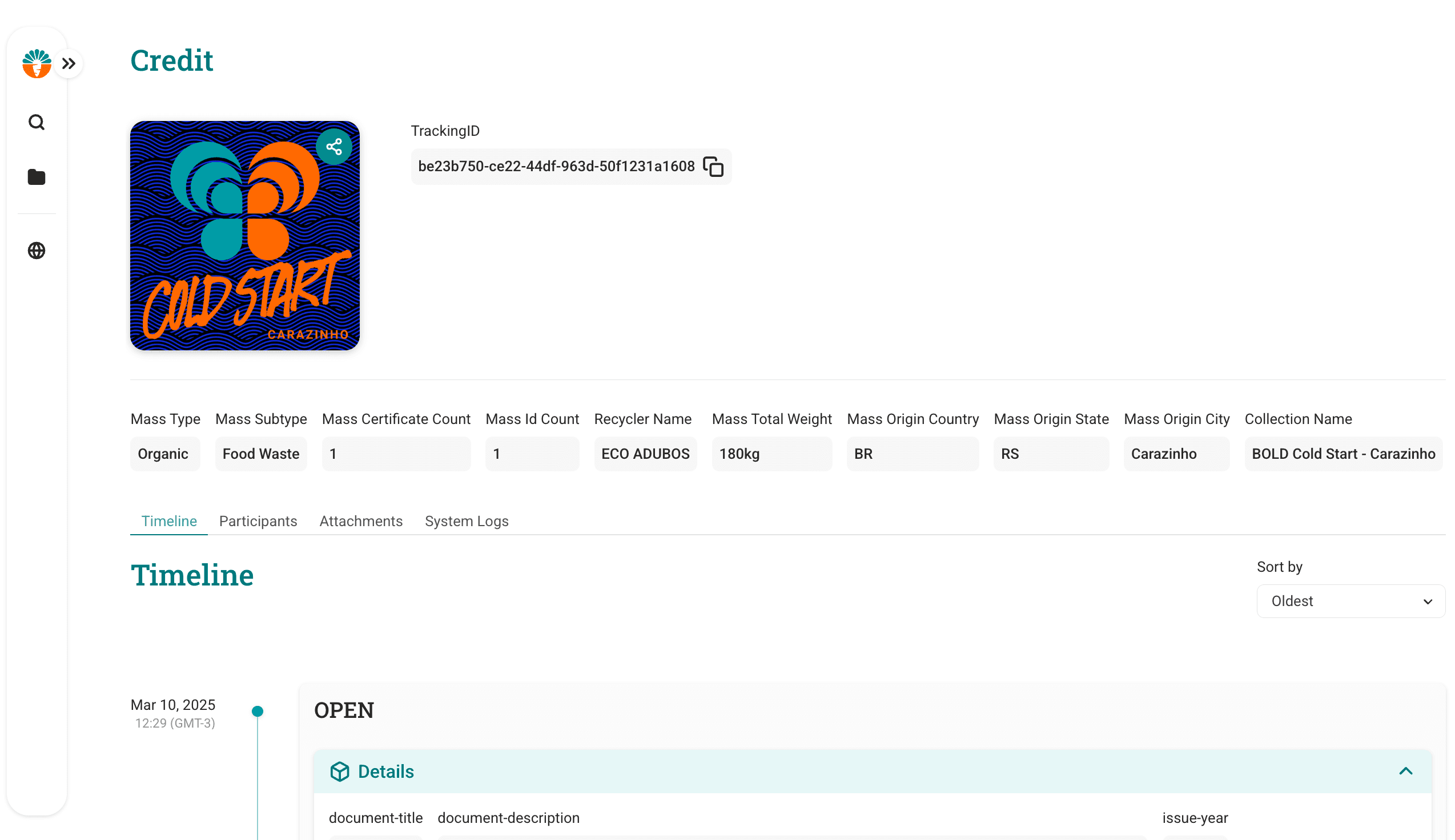 Carrot Explorer showing the Cold Start Carazinho credit and its public evidence