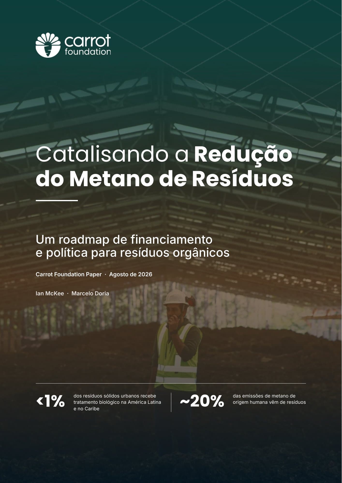 Capa do roadmap Catalisando a Redução do Metano de Resíduos