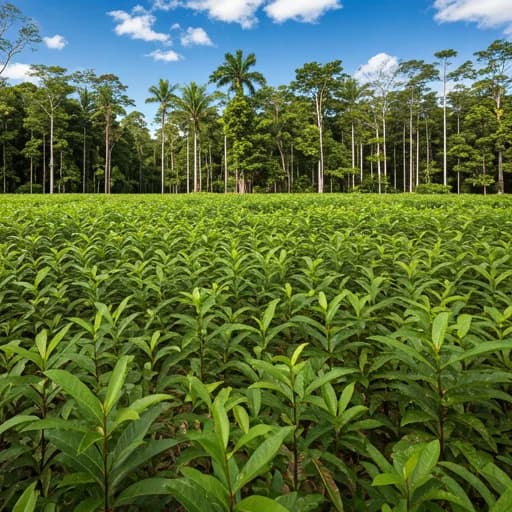 Campo de agricultura sustentável